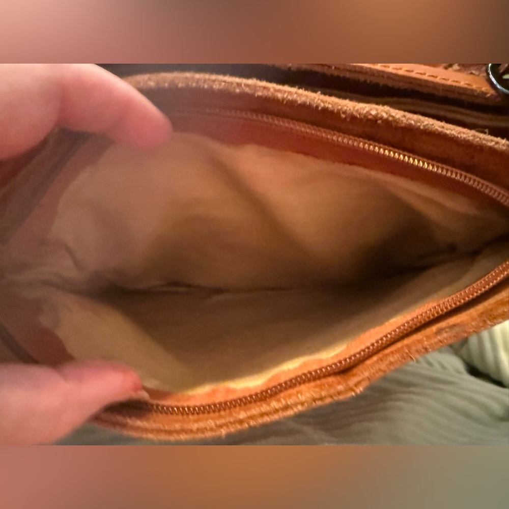 Vintage Brown soft Leather purse made in Hong Kong 3 compartments 11”X8”X3” - Picture 8 of 16